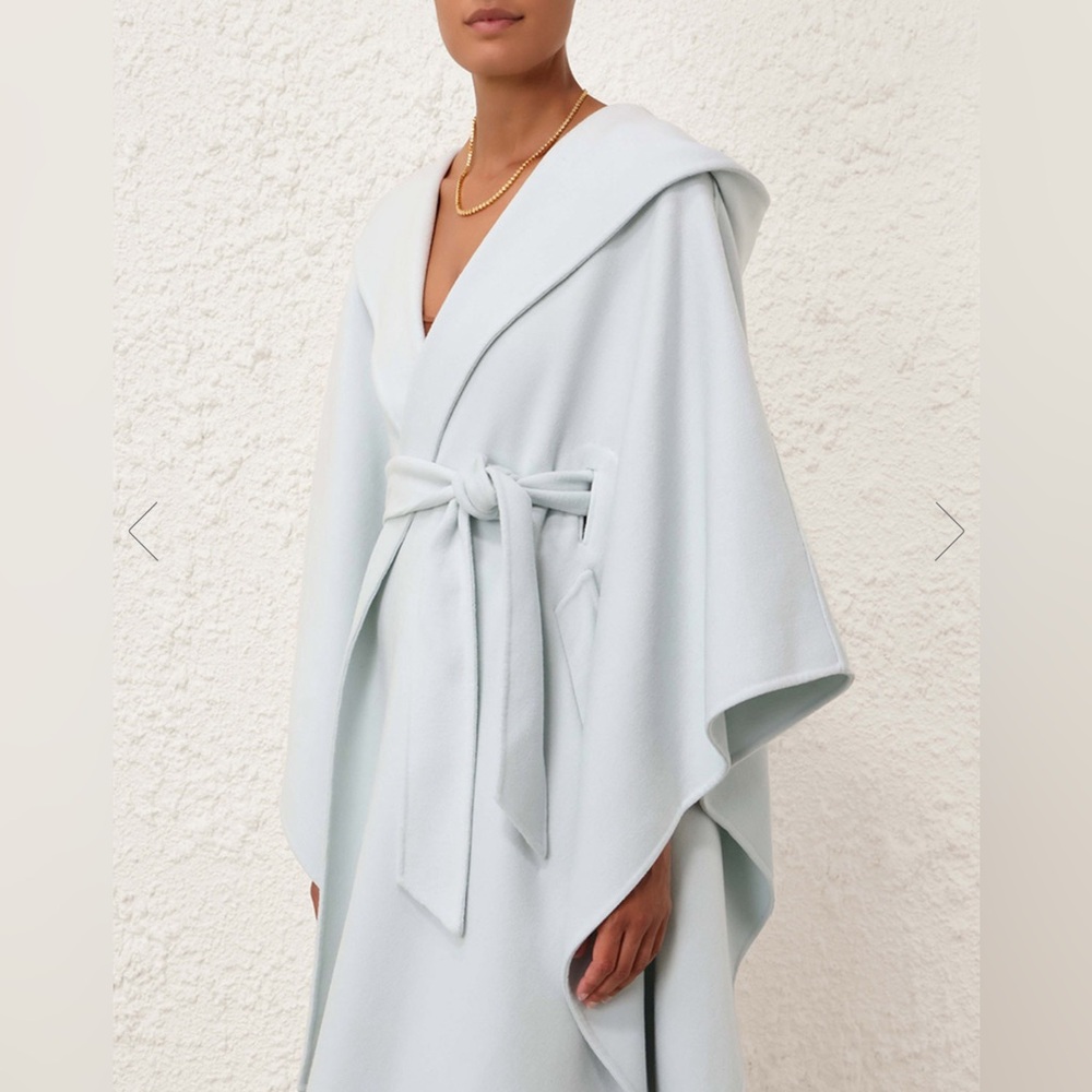 Zimmermann NATURA HOODED WOOL CAPE NWT m/l